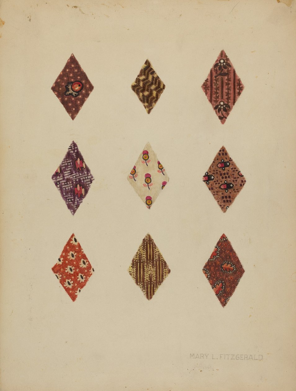 Quiltlappar, ca. 1937. av Mary Fitzgerald