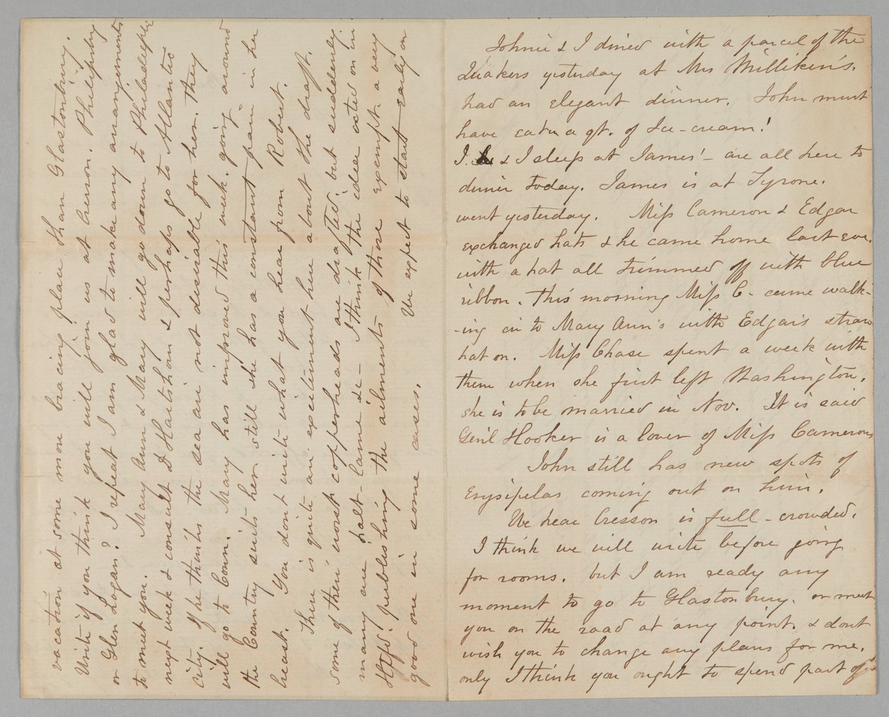 Brev från Mary Jane Hale Welles till Gideon Welles, 15 augusti 1863. av Mary Hale
