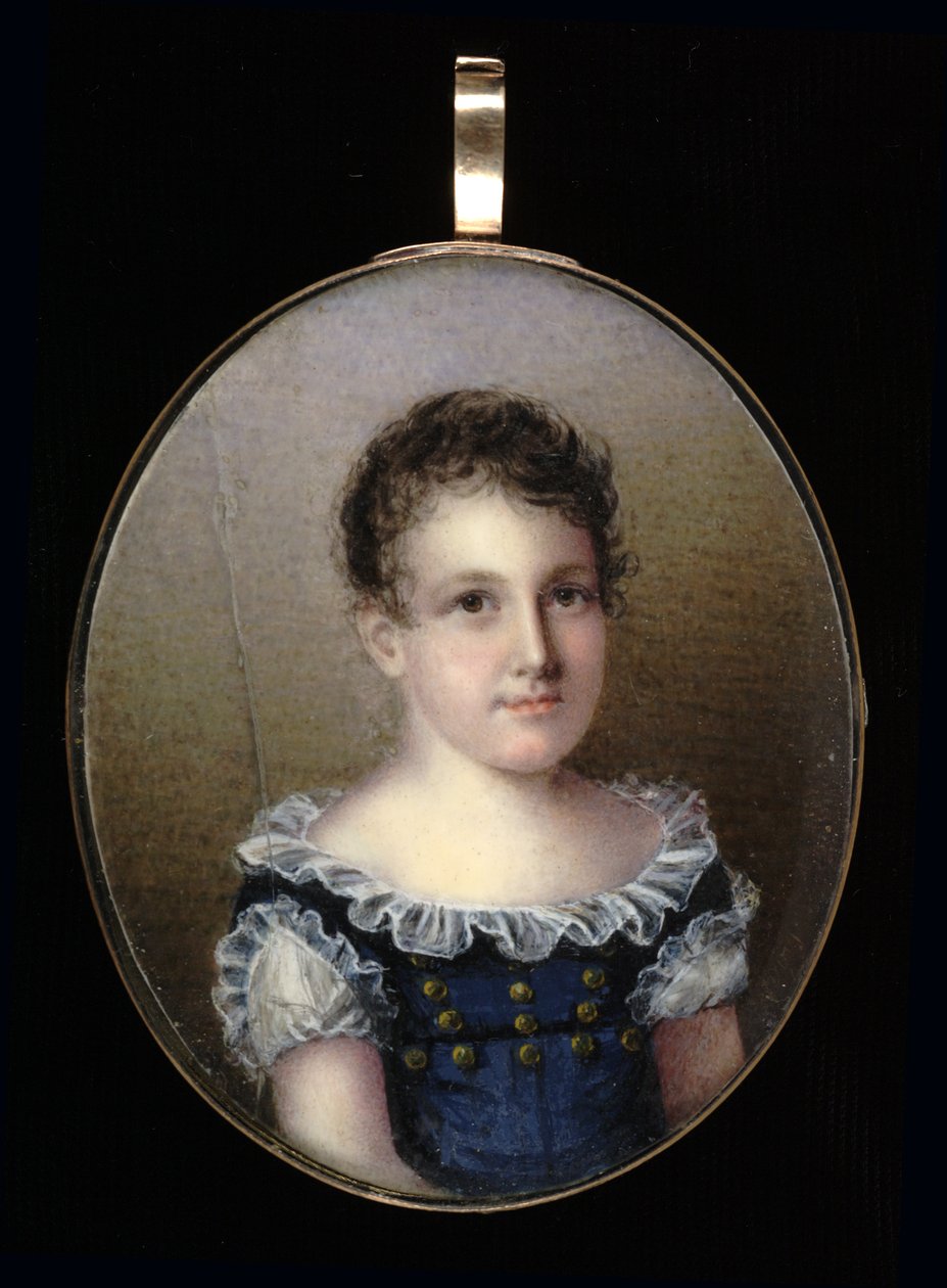 Porträtt av en ung flicka, 1825. av Mary Jane Simes