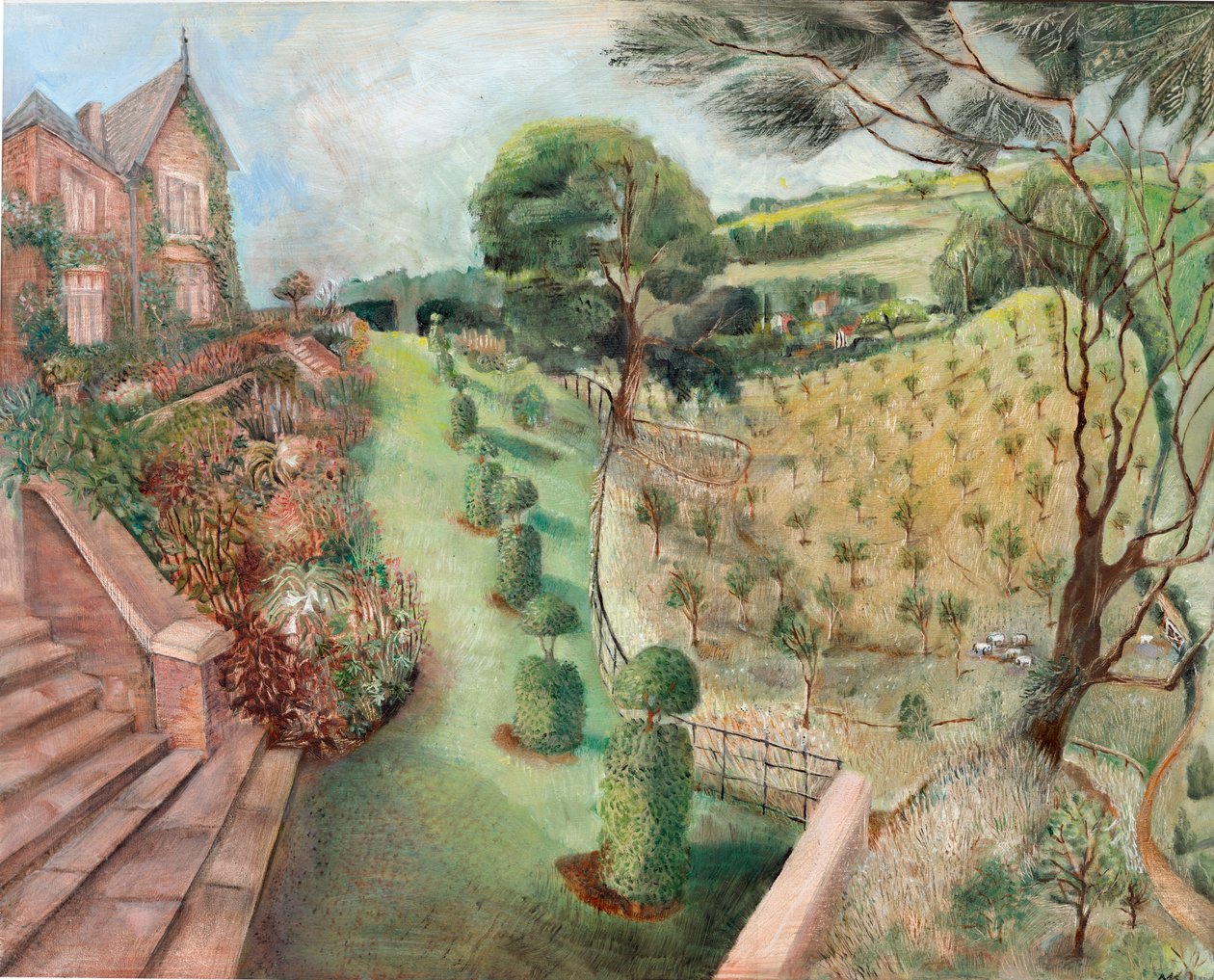 Cley Garden, 2005 (olja ombord) av Mary Kuper