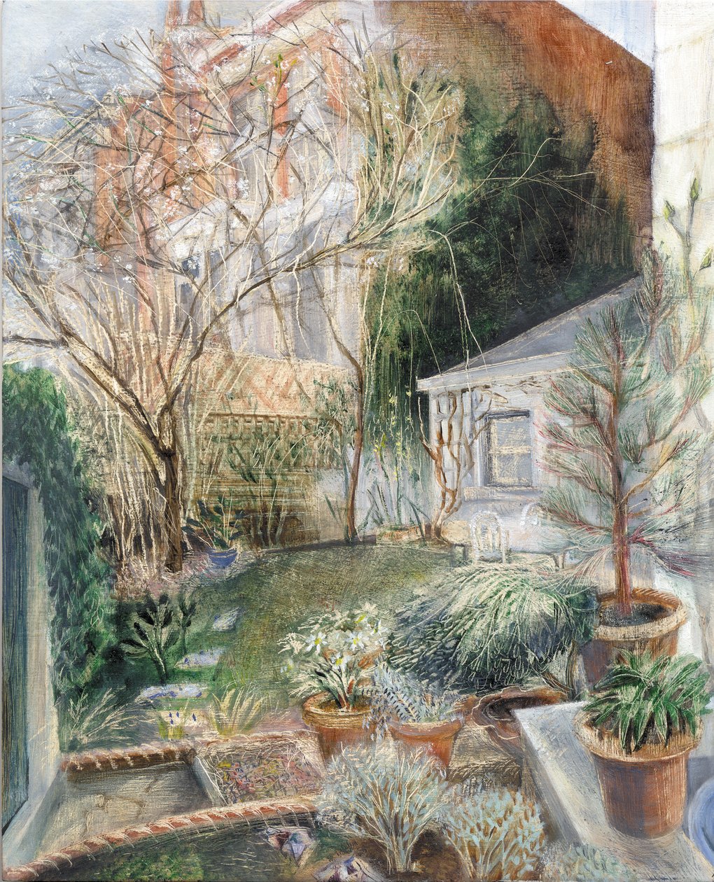 London Garden, 2002 (olja ombord) av Mary Kuper