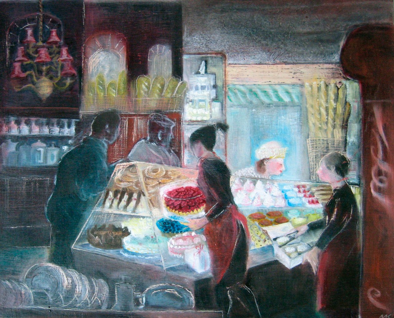 Maison Pechon, Queensway, 2005 (olja ombord) av Mary Kuper