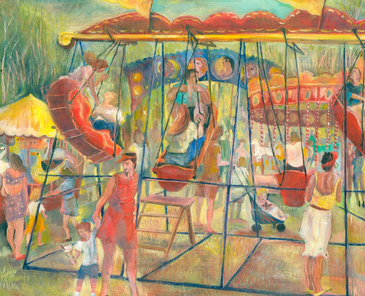 Svängbåtar, 2006 (olja ombord) av Mary Kuper