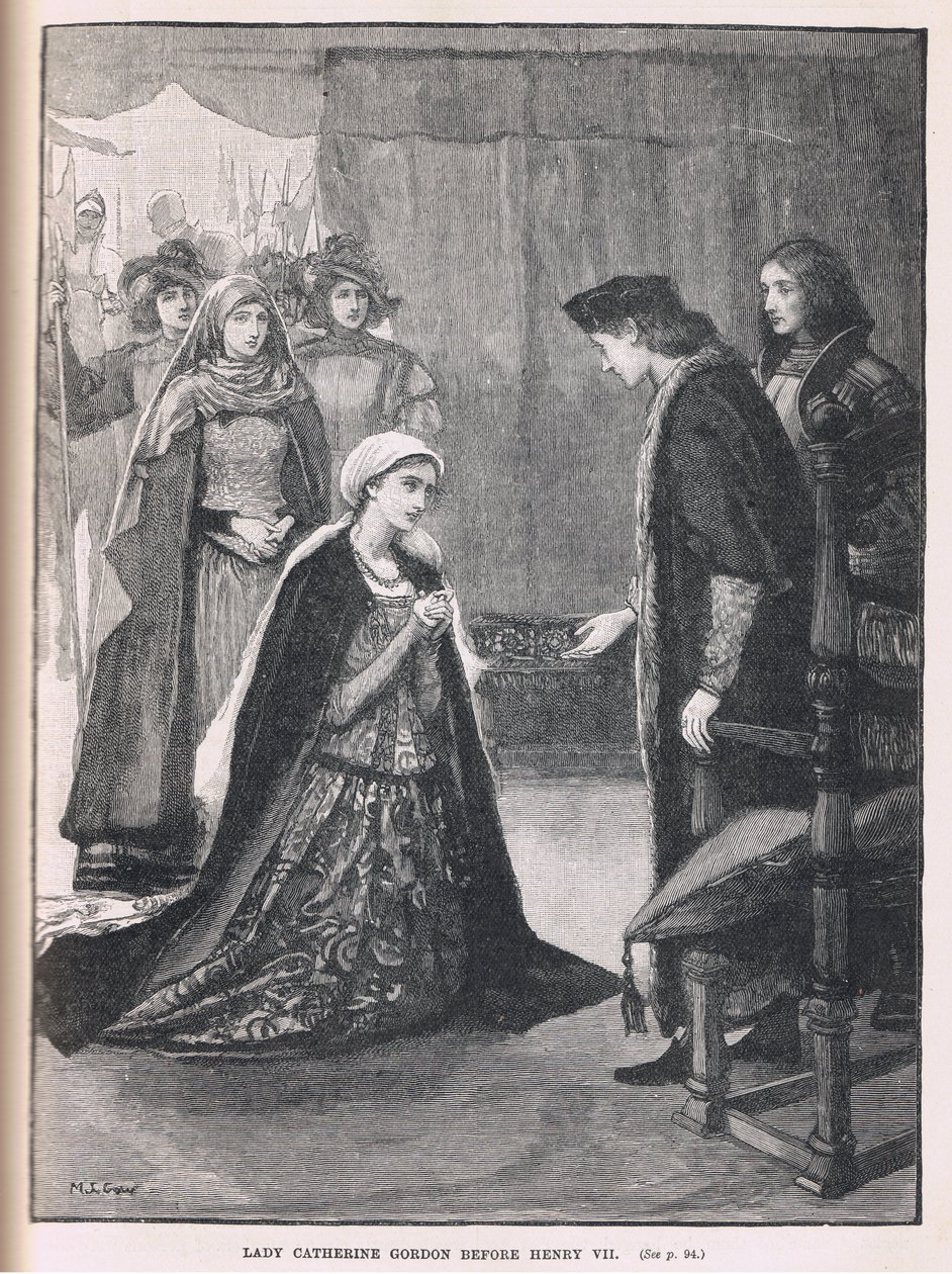 Lady Catherine Gordon före Henry VII 1497 av Mary L. Gow