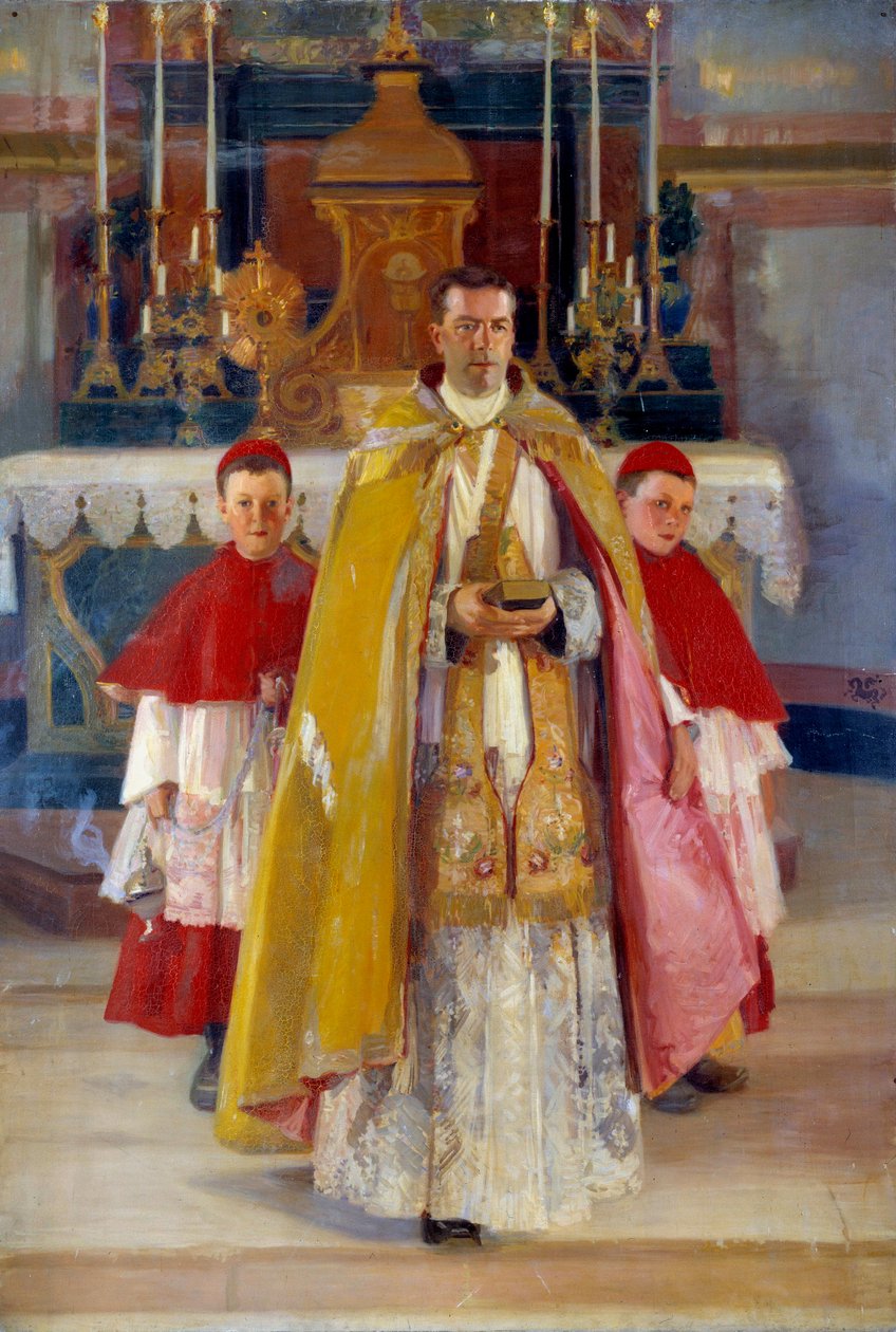Porträtt av Abbé Toussaint Målning av Mary Mac Monnies (1858-1946). Vernon, Poulain-museet av Mary Louise MacMonnies