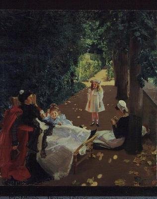 The Park, ca 1900 (olja på duk) av Mary Louise MacMonnies