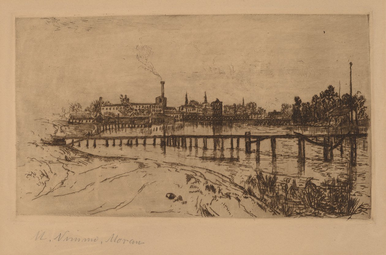 Newark, N.J., från Passaic av Mary Nimmo Moran