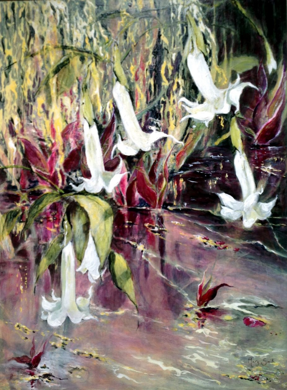 Daturas i Monets trädgård av Mary Smith