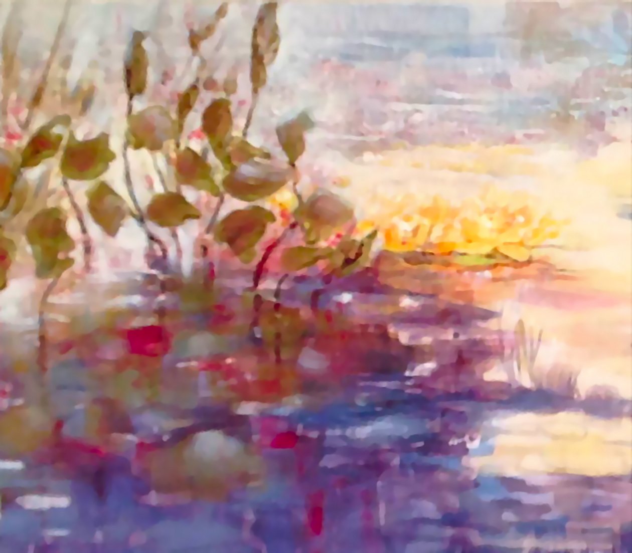 guld och rosa reflektioner av Mary Smith