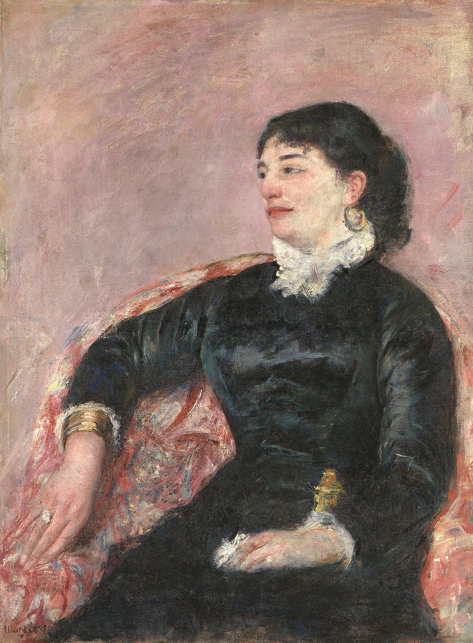 Porträtt av en italiensk dam (olja på duk) av Mary Stevenson Cassatt
