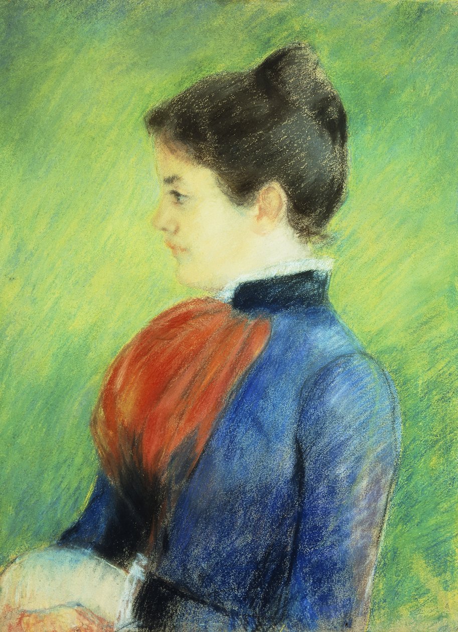 Profil av en kvinna som bär en Jabot, av Mary Cassatt