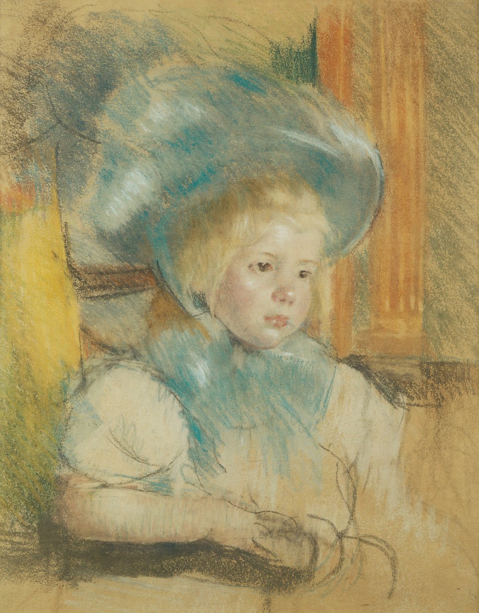 Simone i en Plumed Hat, c.1903 av Mary Cassatt