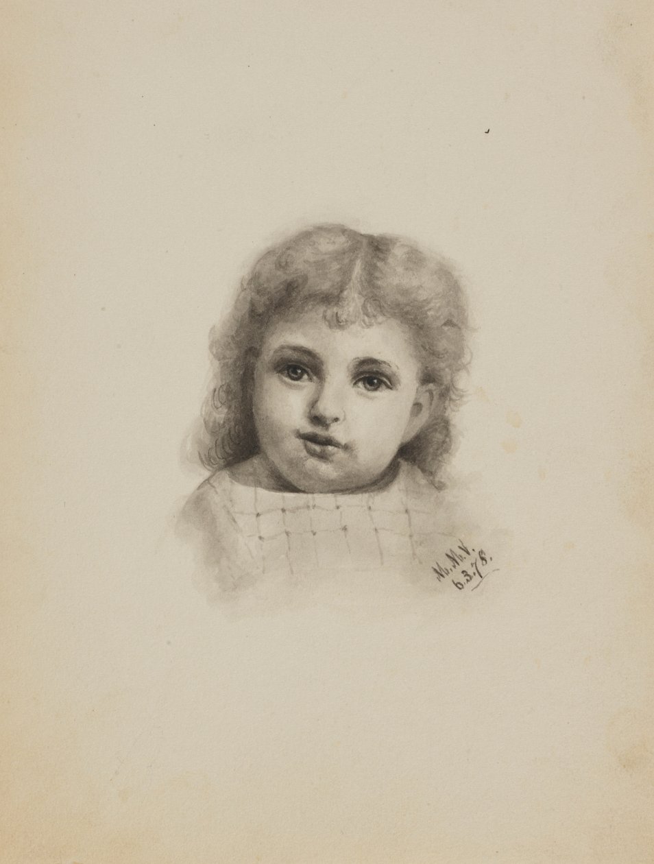 Utan titel (Huvud av ett barn) av Mary Vaux Walcott