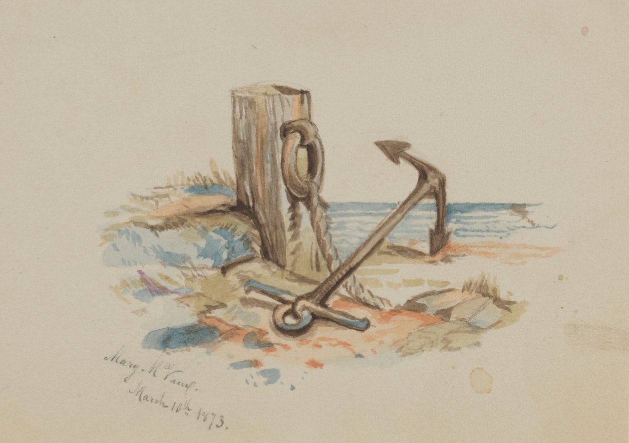 Utan titel (Förtöjning och ankare) av Mary Vaux Walcott