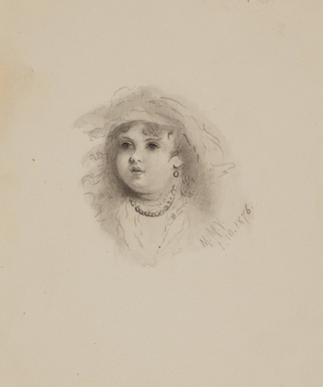 Untitled Head of a Child, 1876. av Mary Vaux Walcott