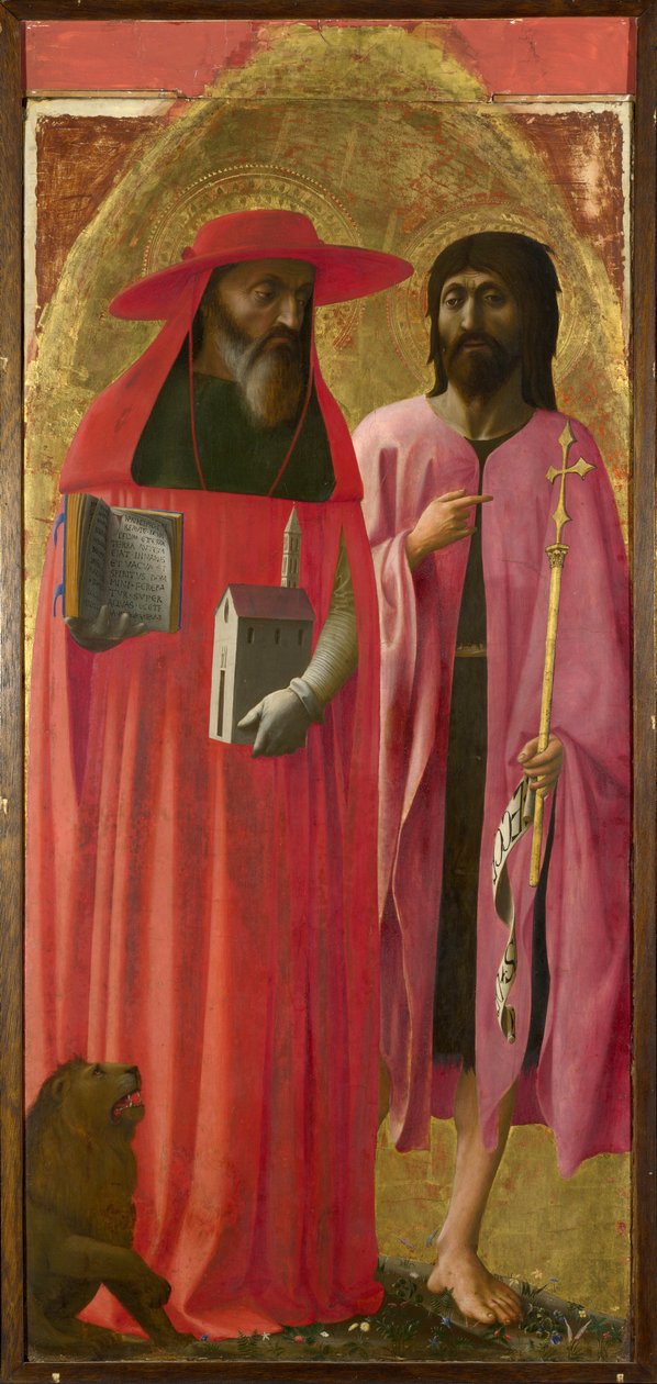 Heliga Hieronymus och Johannes Döparen av Masaccio