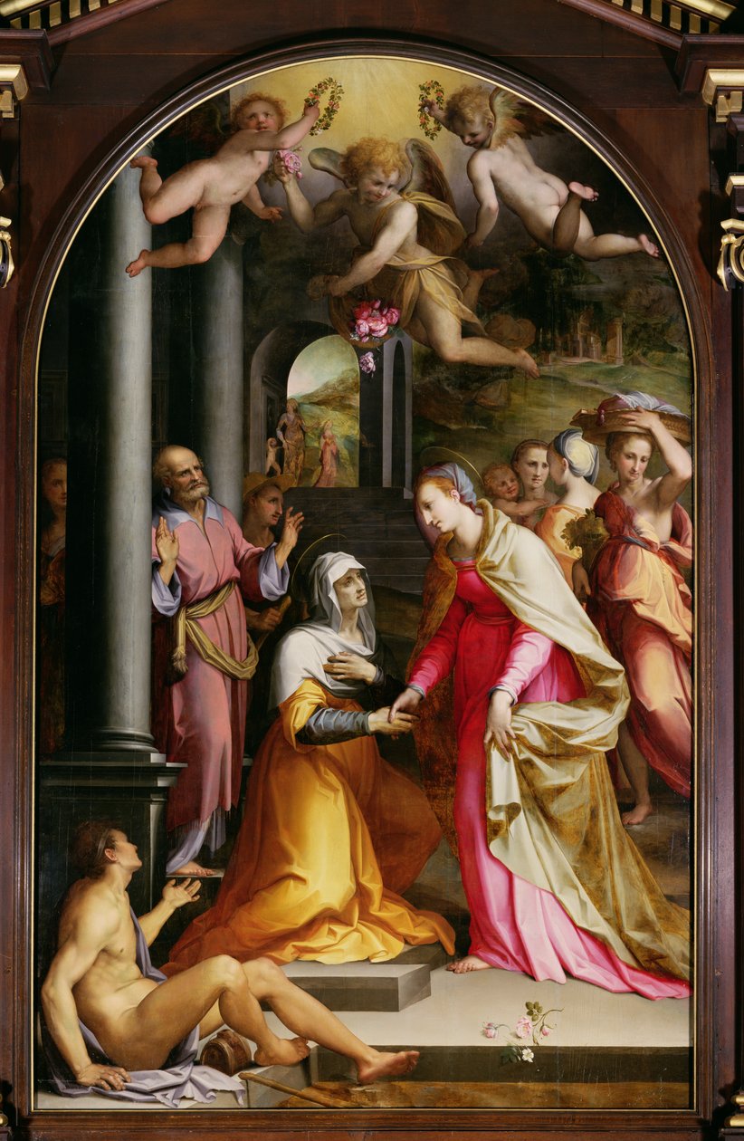 Visitationen, 1560 av Maso da San Friano