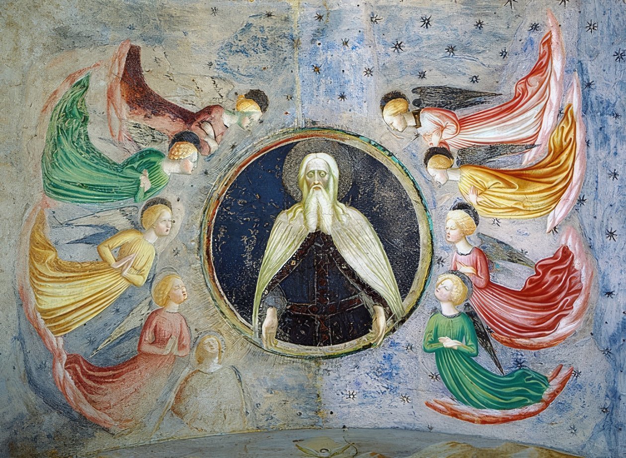 Gud Fadern omgiven av änglar. 1435 av Tommaso Masolino da Panicale