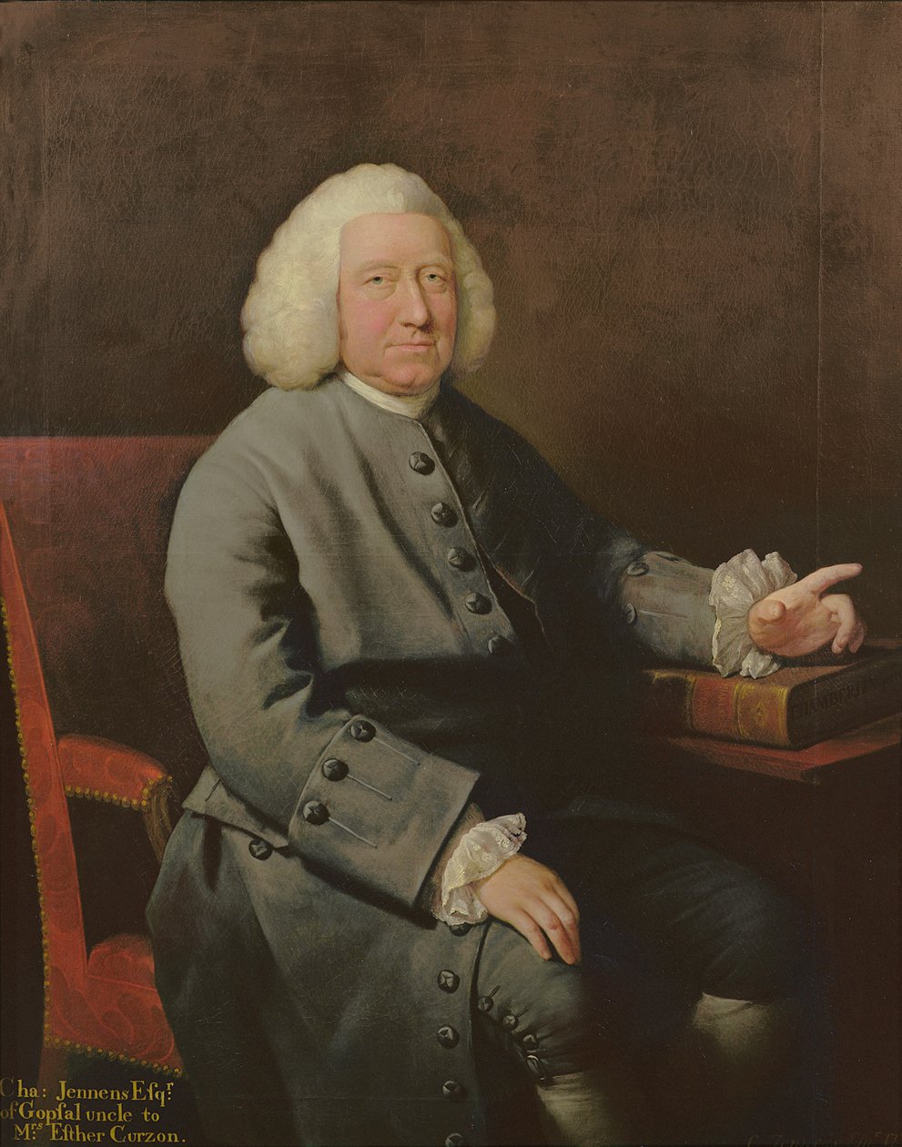 Porträtt av Charles Jennens (1700-73), beskyddare och vän till Händel av Mason Chamberlin