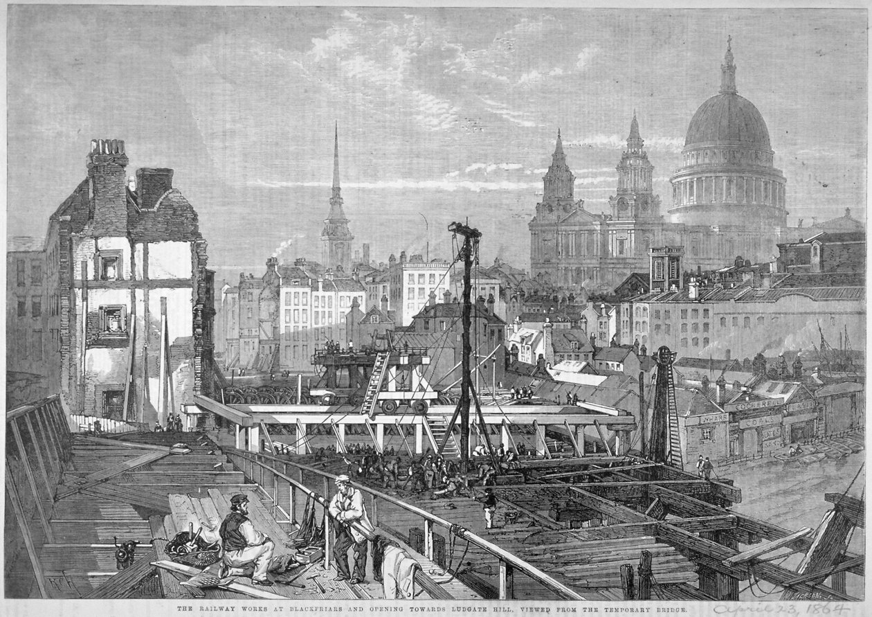 Blackfriars Bridge, London, 1864 av Mason Jackson