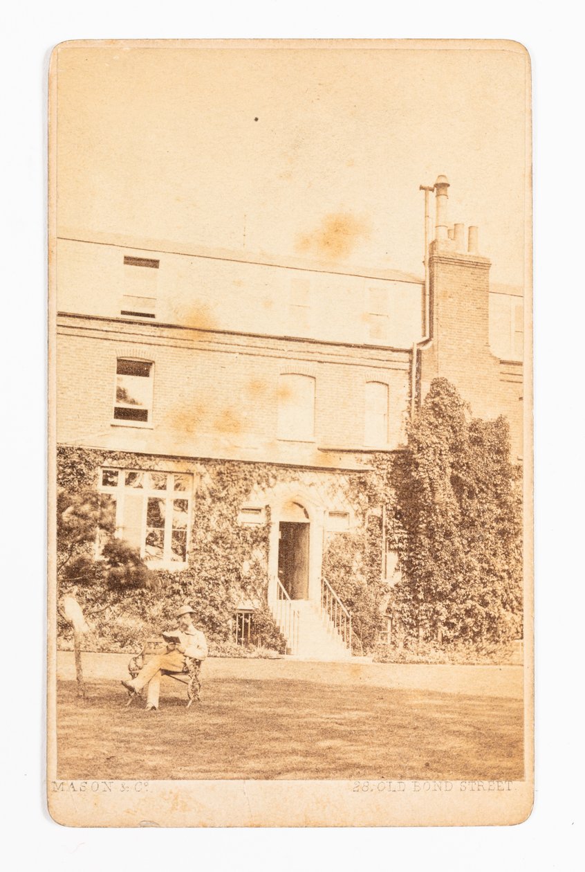 Carte de visite som visar fotografi av Gad