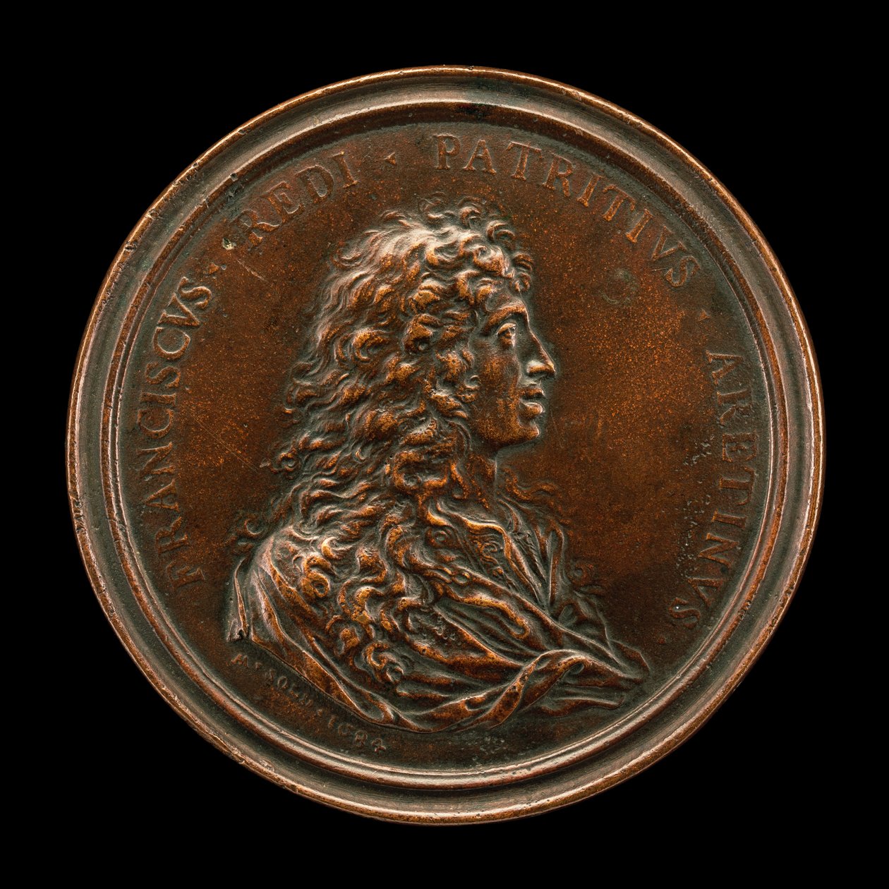 Francesco Redi, 1626-1697, läkare och vetenskapsman [framsidan], 1684. av Massimiliano Soldani