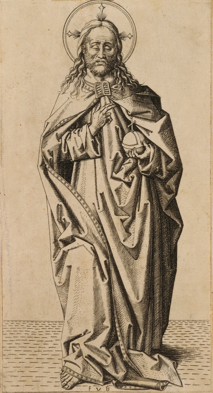 Kristus, från serien Kristus och de tolv apostlarna av Master F.V.B. fl.1480 1500 Master F.V.B. fl.1480 1500