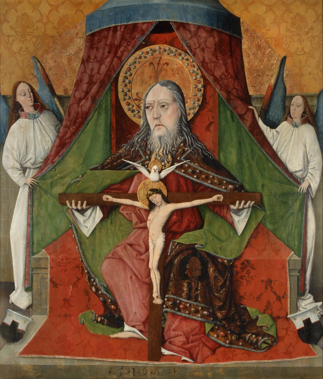 Holy Trinity, Central Panel from the High Altar of the Trinity Church, Mosóc av Master Gh
