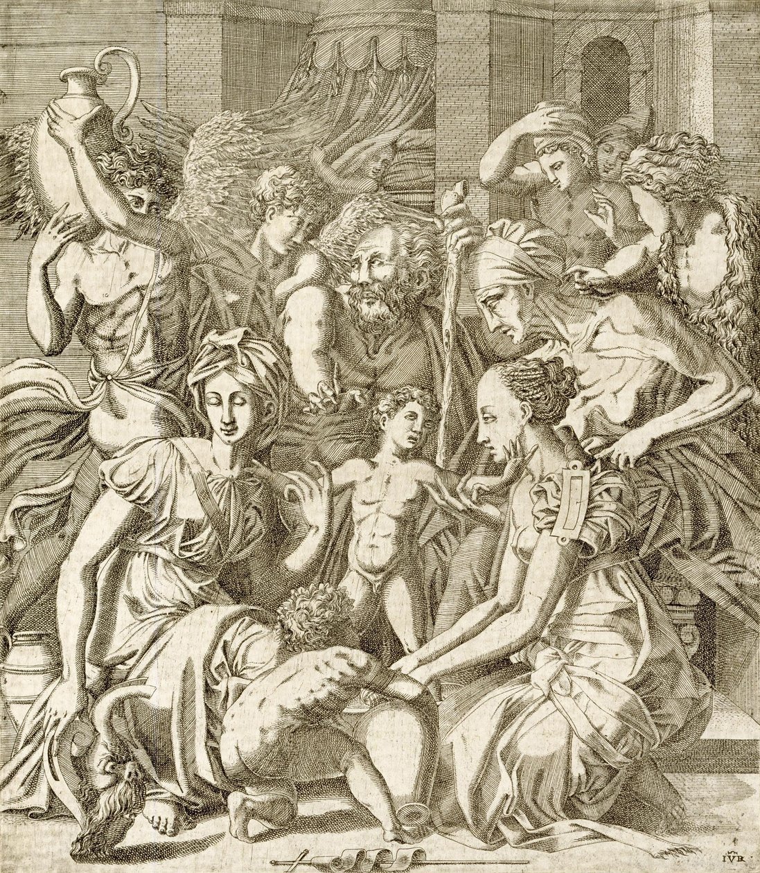 Allegory of the Birth of Christ av Master I. O. V.
