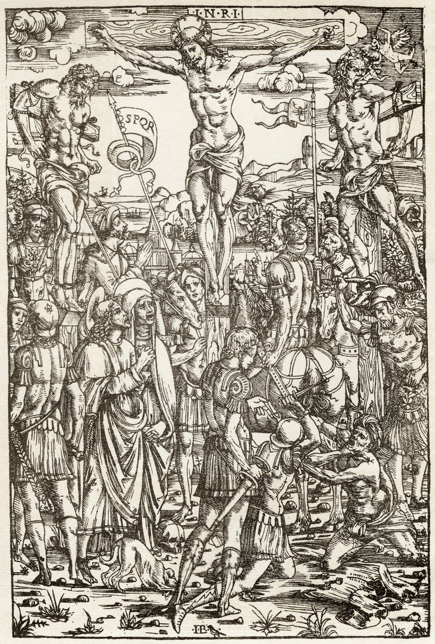The Crucifixion, från "A Catalog of a Collection of Engravings, Etchings and Woodcuts", av Richard Fisher, publicerad 1879 av Master I.B.