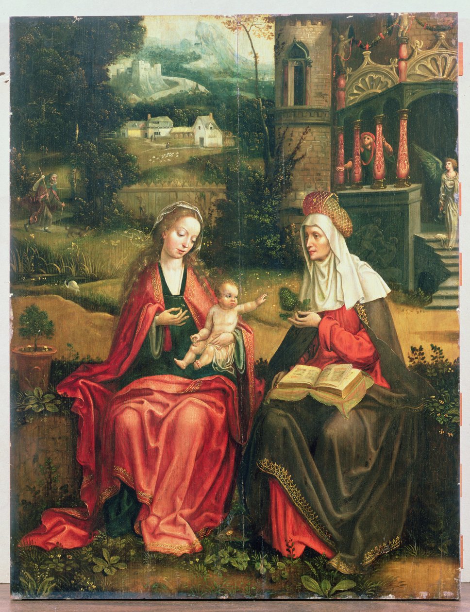Madonna och barn med St. Anne av Master of 1518