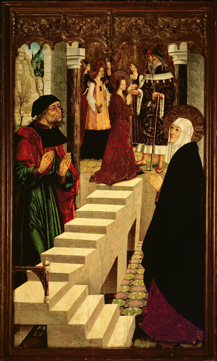 Presentationen av Jungfru Maria i templet, ca 1500 av Master of Budapest