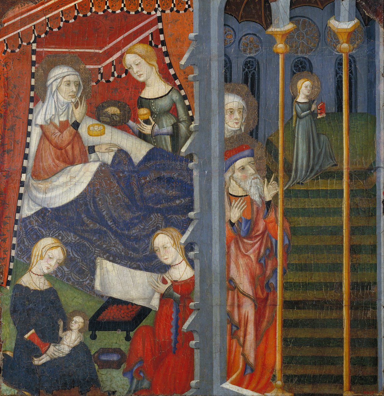 Jungfruns födelse och presentation i templet av Master of Cinctorres