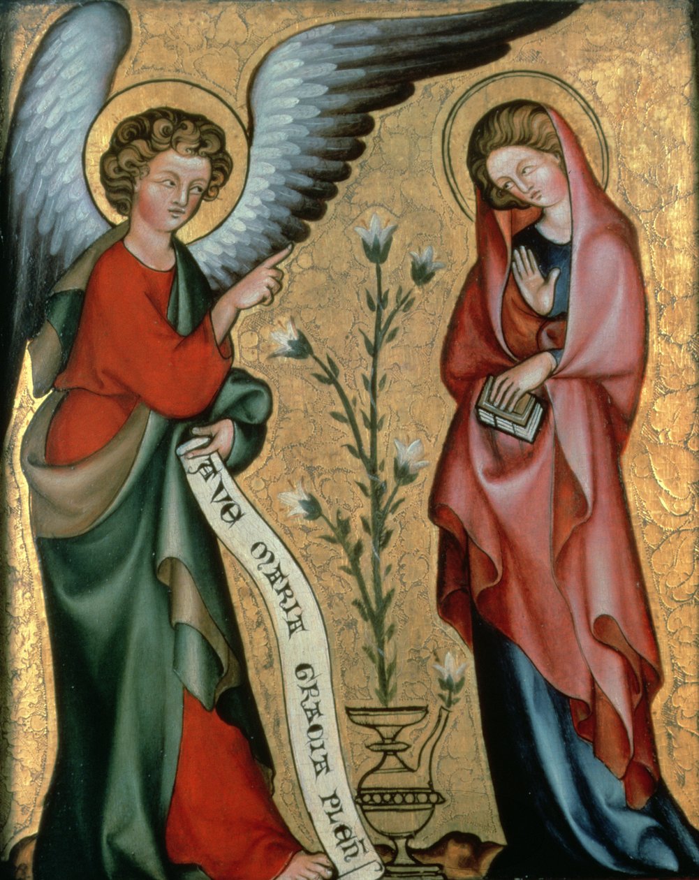 Bebådelsen, c.1330 av Master of Cologne