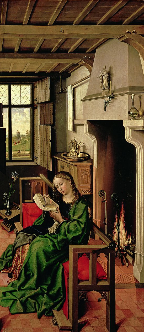 St. Barbara från högra flygeln av Werl altartavla, 1438 (se även 68547) av Master of Flémalle