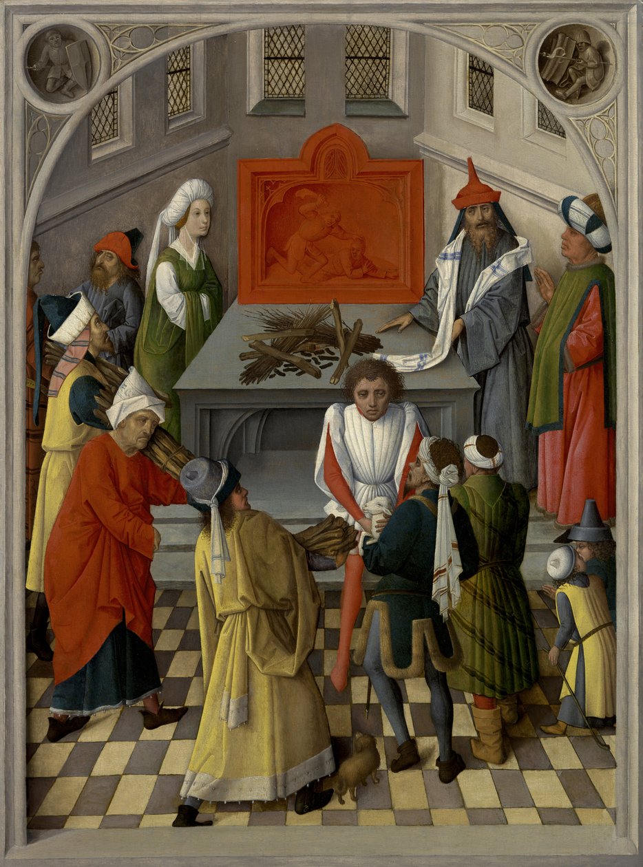 The Offering of the Jews av Master of Gathering of the the Manna