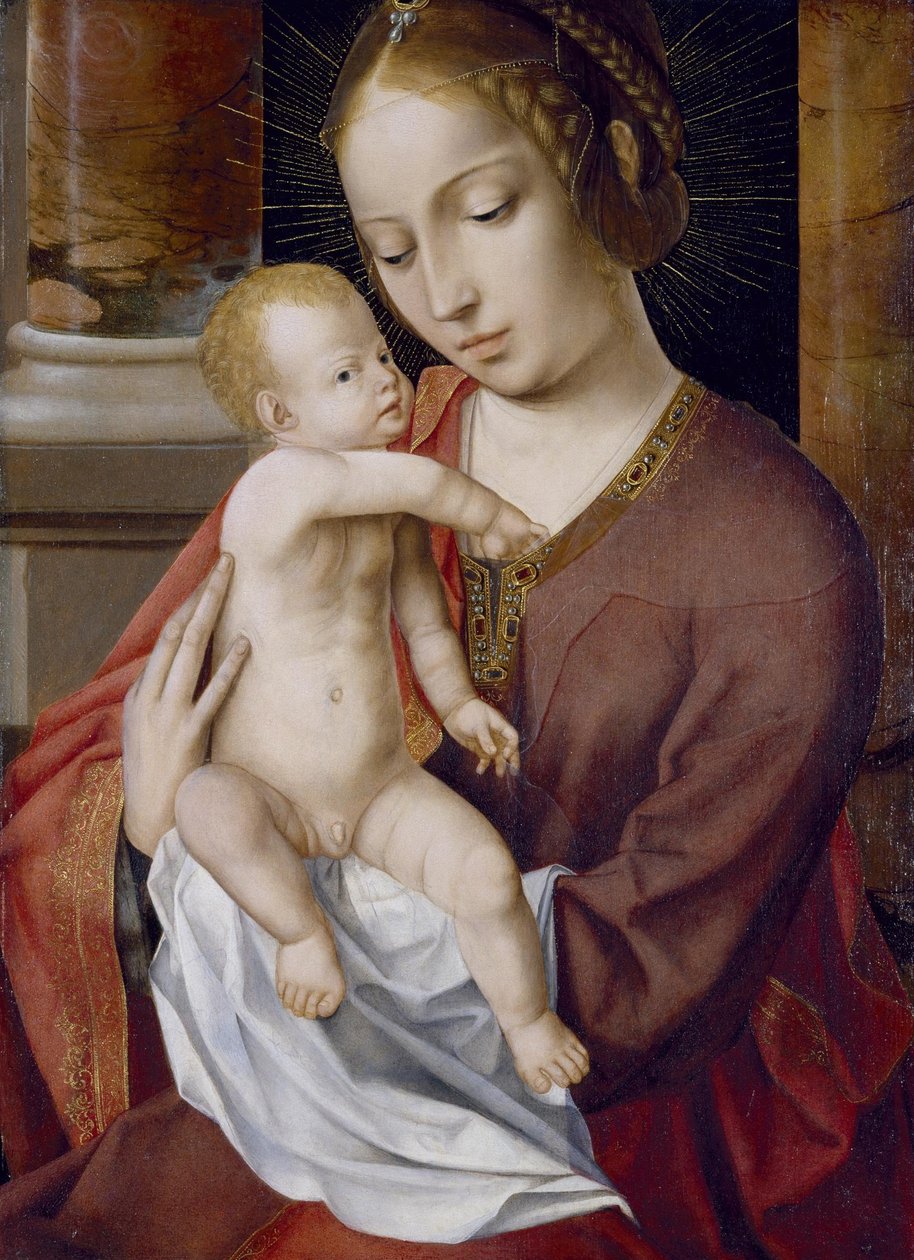 Virgin and Child av Master of Holy the Blood