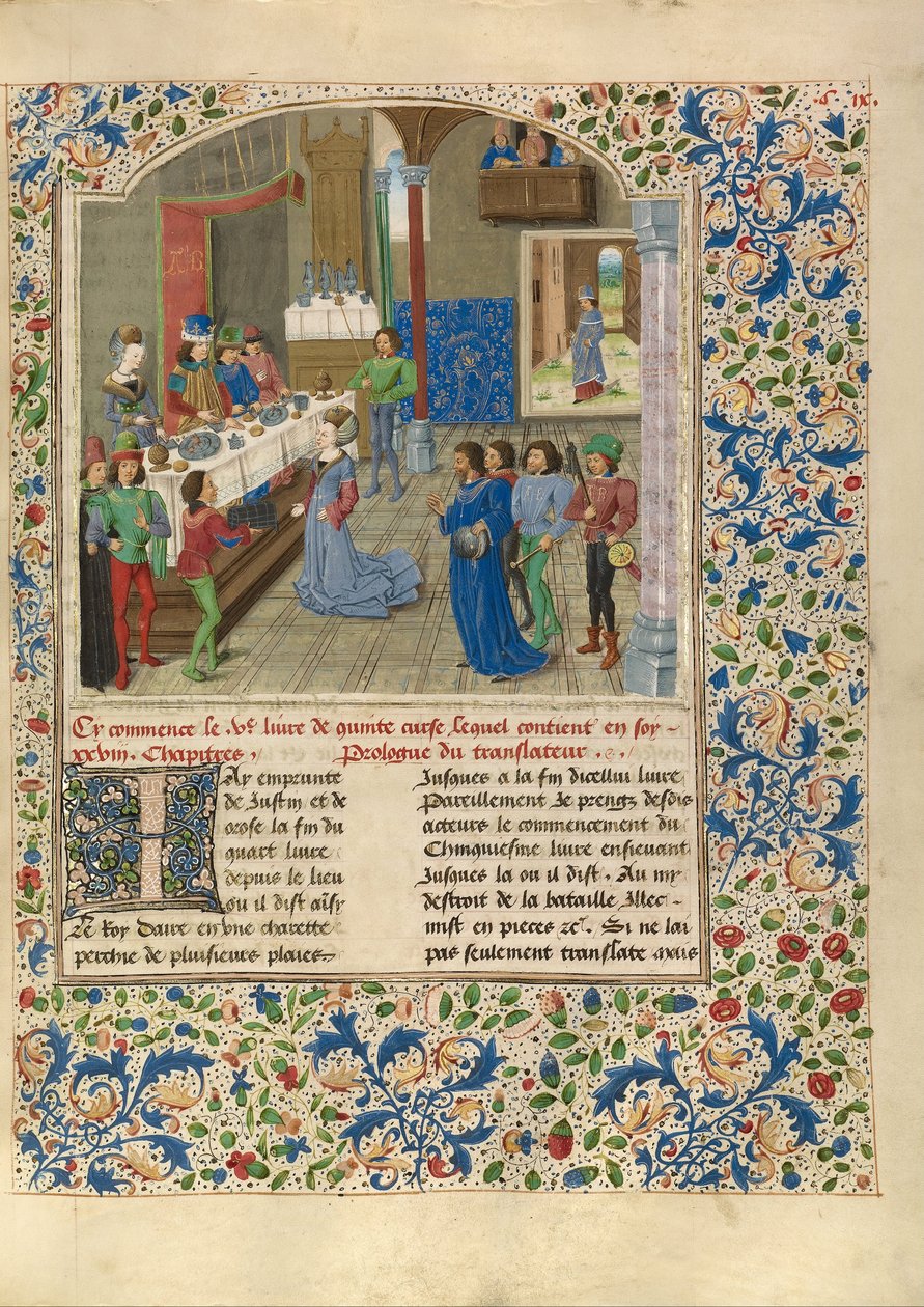 Alexander och systerdottern till Artaxerxes III av Master of Jardin