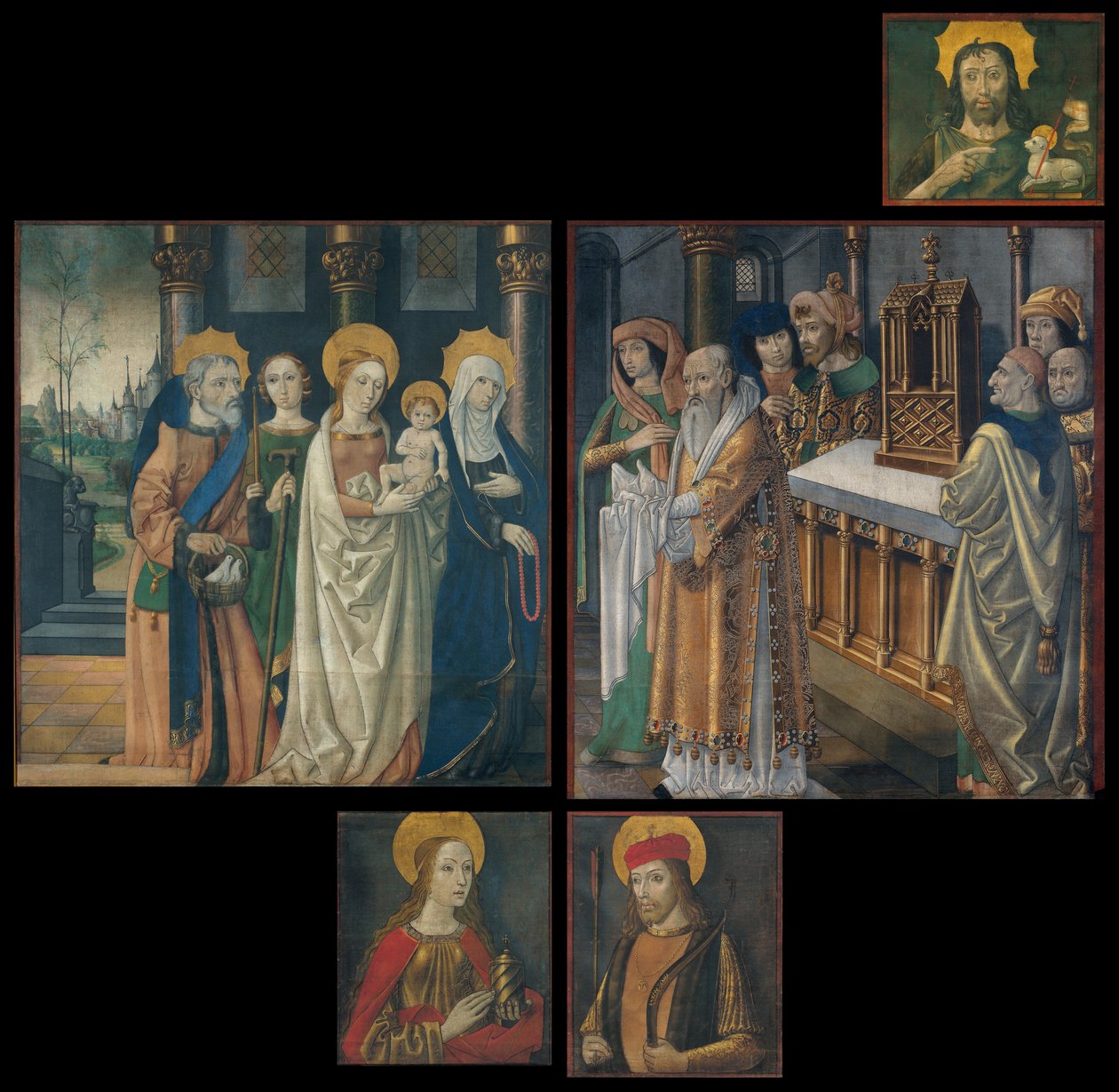 Paintings from the doors of the organ from La Seu dUrgell cathedral av Master of La Seu