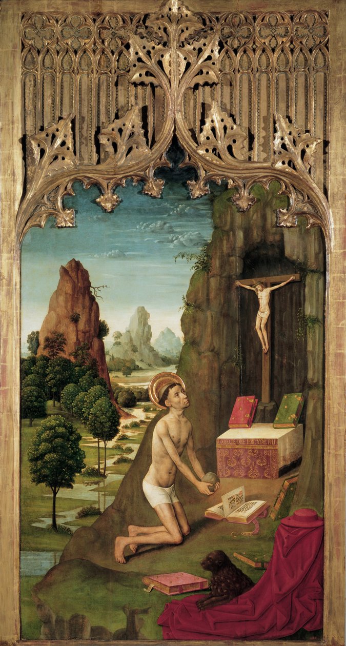 Saint Jerome Penitent av Master of La Seu