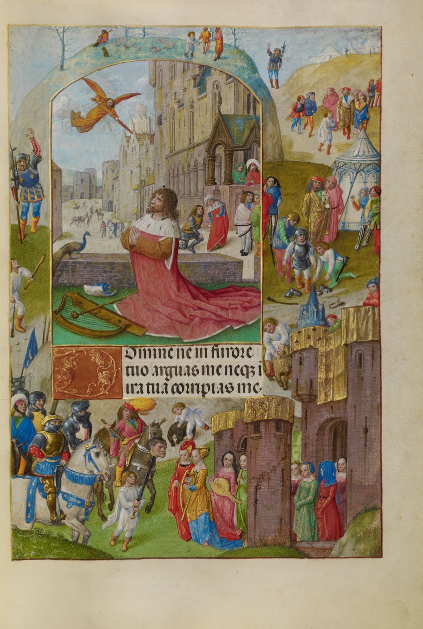 David in Prayer av Master of Lübeck the Bible