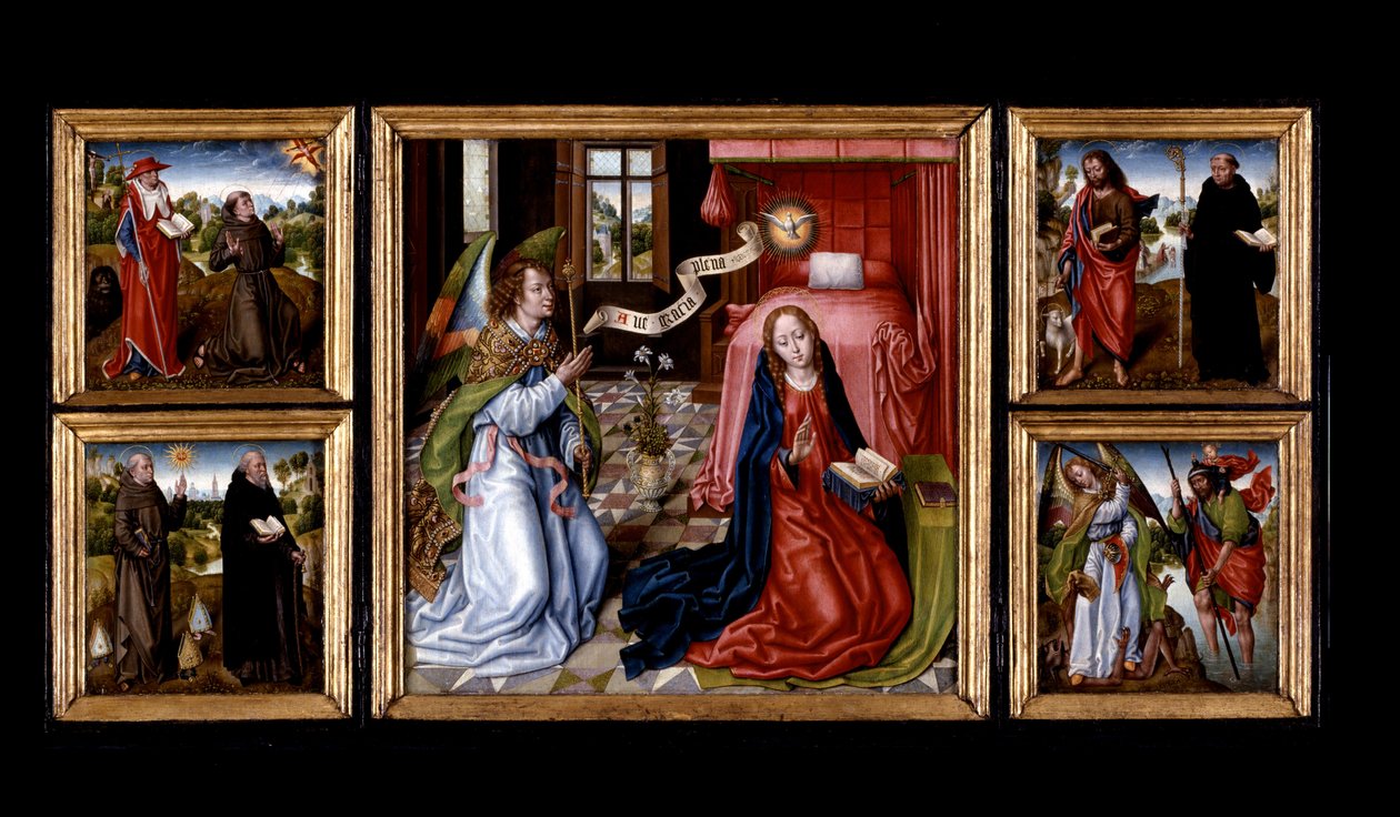 Triptych of the Annunciation av Master of Legend of Saint the Ursula
