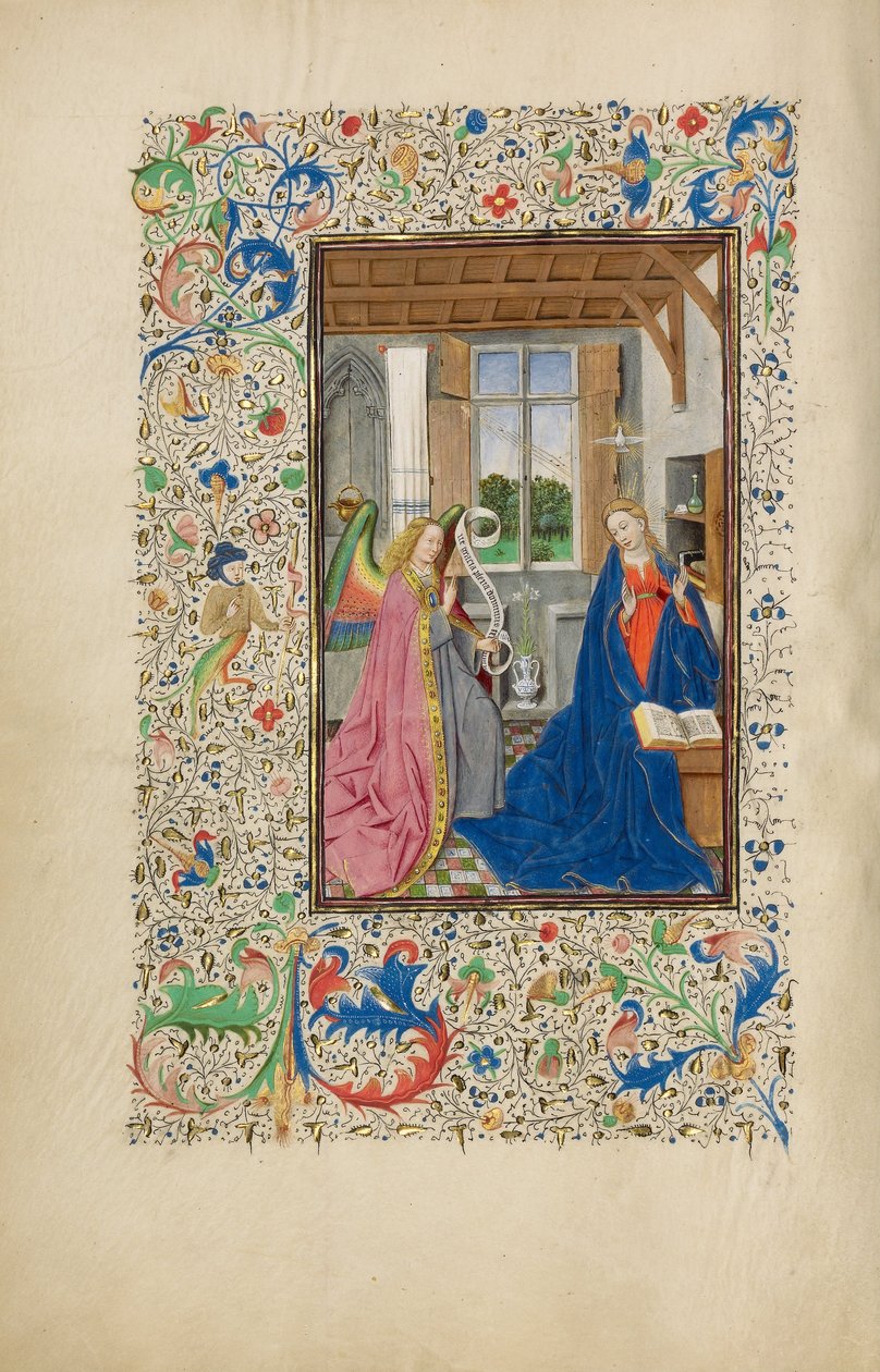 The Annunciation av Master of Llangattock the Hours