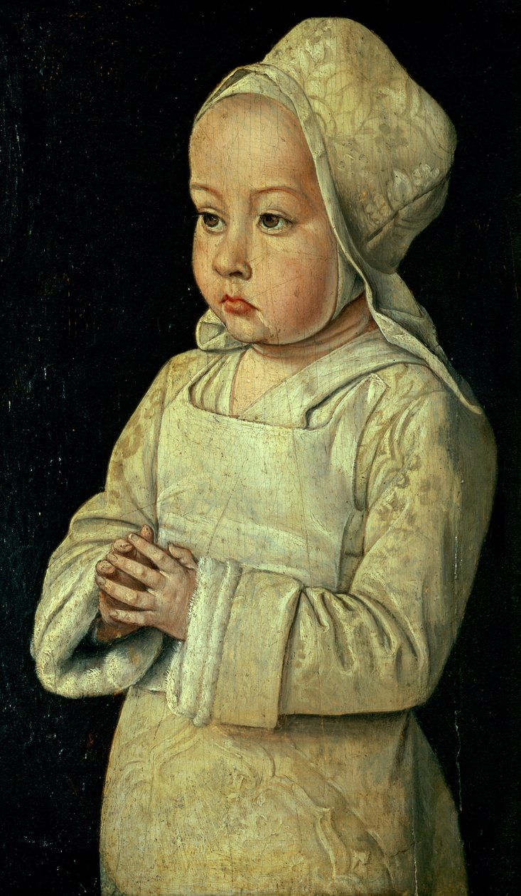 Porträtt av Suzanne av Bourbon (1491-1521), dotter till Peter II och Anne av Frankrike, hertig och hertiginna av Bourbon, 1492-93 av Master of Moulins