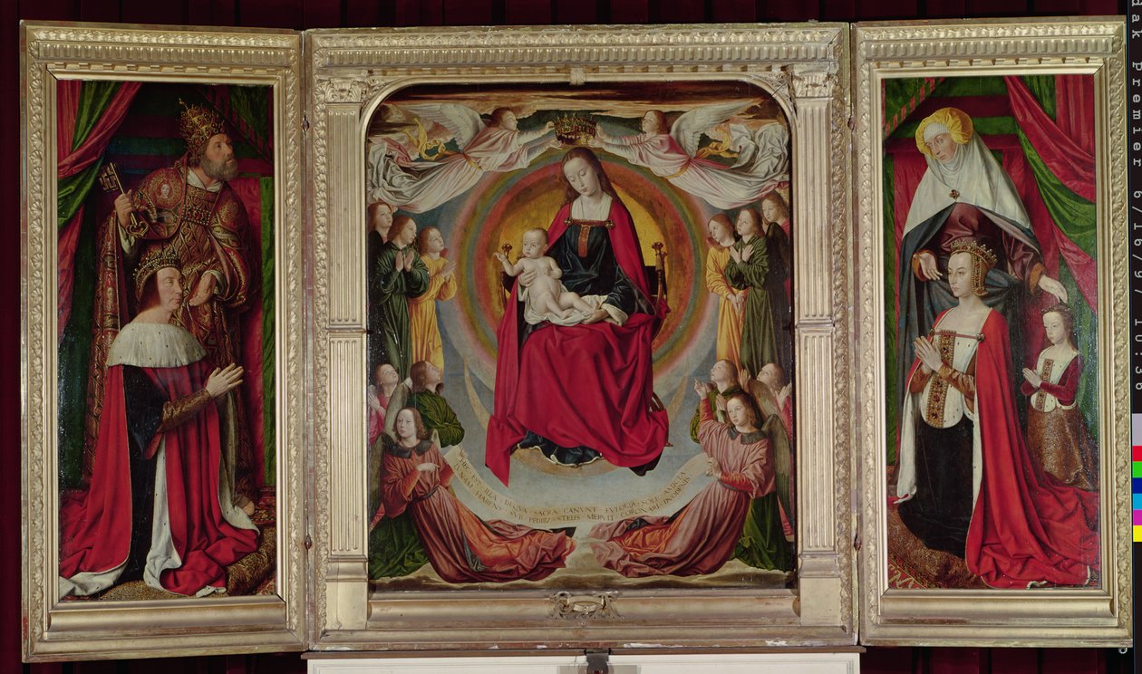 Bourbonaltartavlan, ca 1498 av Master of Moulins