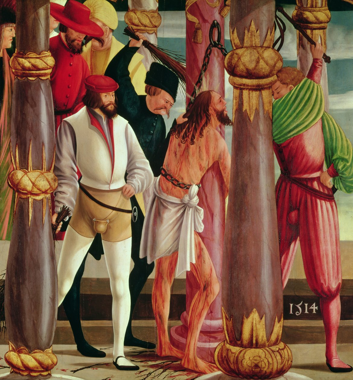 The Flagelation of Christ, 1514 (tempera på panel) av Master of Okolicsno