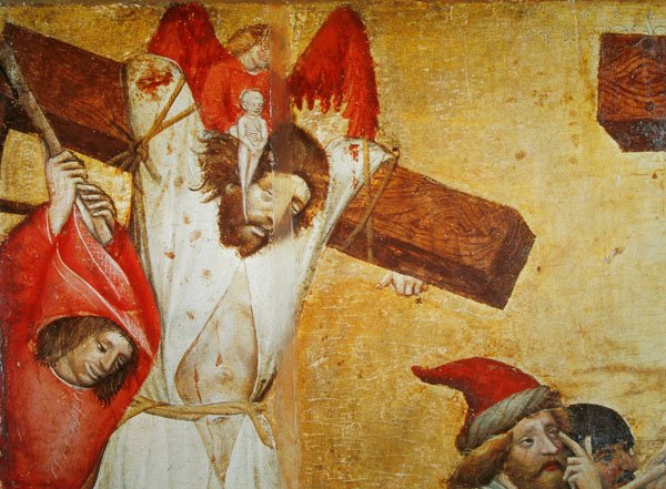 The Crucifixion, c.1420 (detalj) (tempera på trä) av Master of Raigern