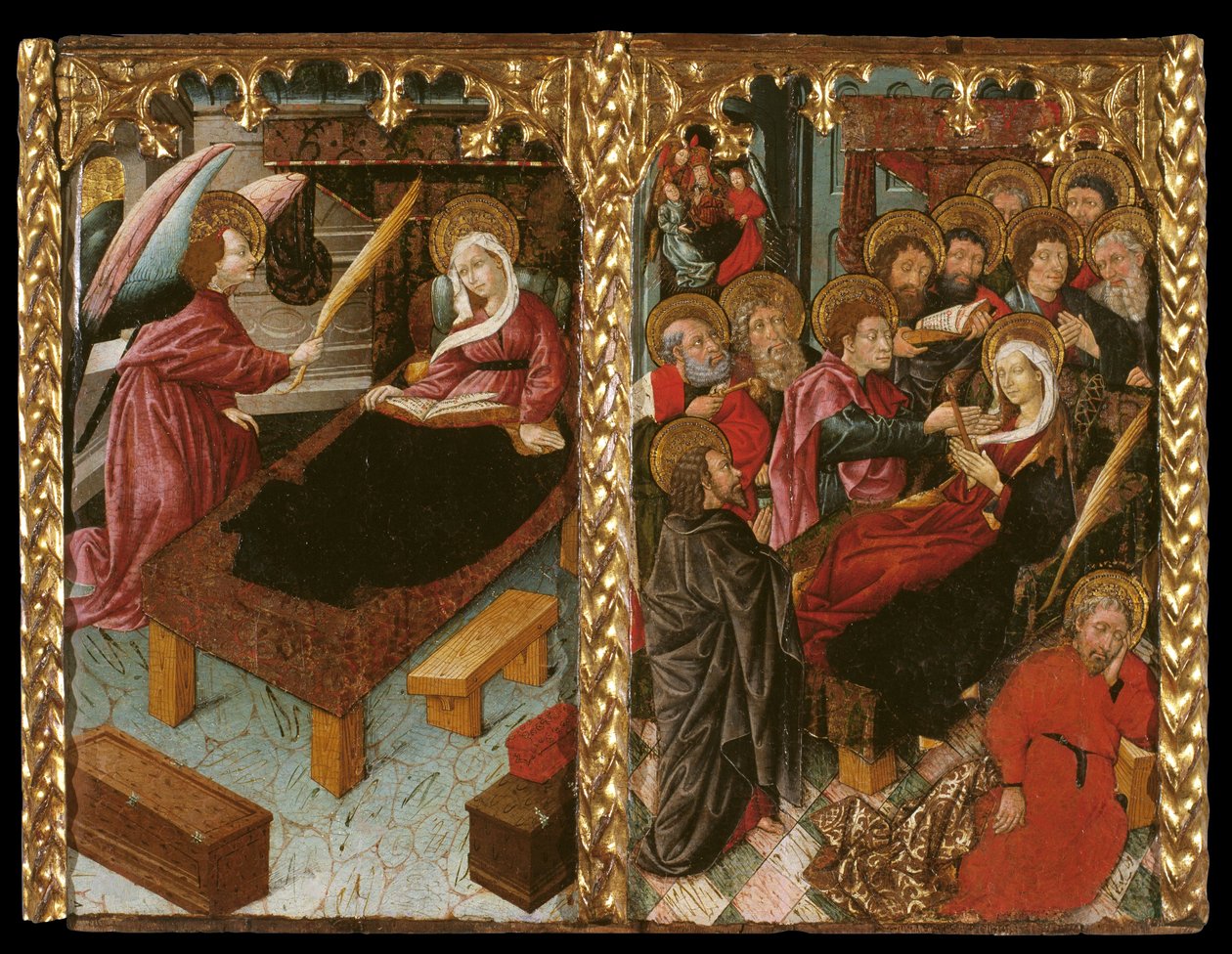 Annunciation of the Death and Dormition of the Virgin av Master of Riglos