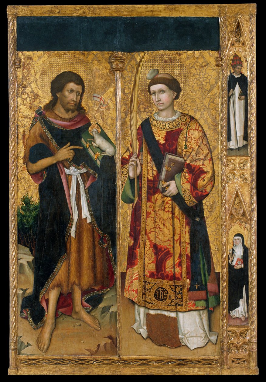 Saint John the Baptist and Saint Stephen av Master of Saint John and Saint Stephen