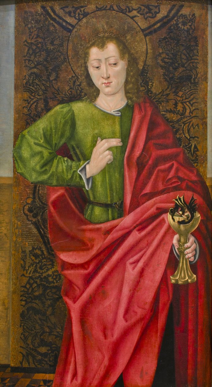 Saint John the Evangelist and the Poisoned Cup, c.1475 av Master of Saint Nicholas